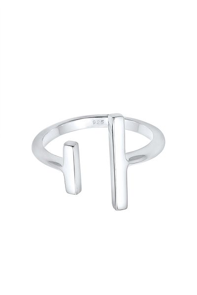 ELLI Dámský prsten Geo Rod Open Minimal z 925 Sterling Silver