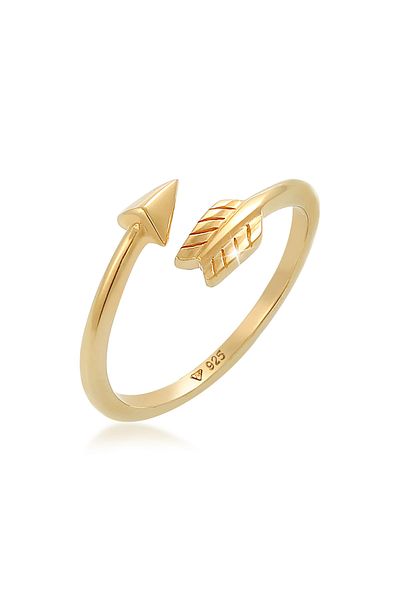 ELLI Ring Ladies Arrow Amore Love Open Vintage In 925 Sterling Silver