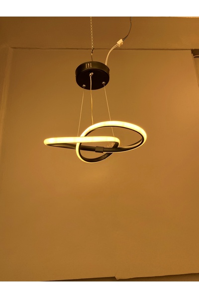 Zeya Lighting Yüksek Aydınlatmalı kardelen model siyah gövde rengi sarkıt modern 3 renk led avize