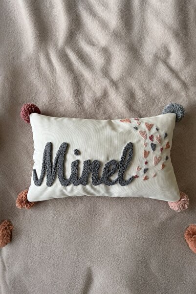 afralya home Bebek Dekoratif Kırlent/isimli Bebek Takı Yastığı /bebek Dekorat...