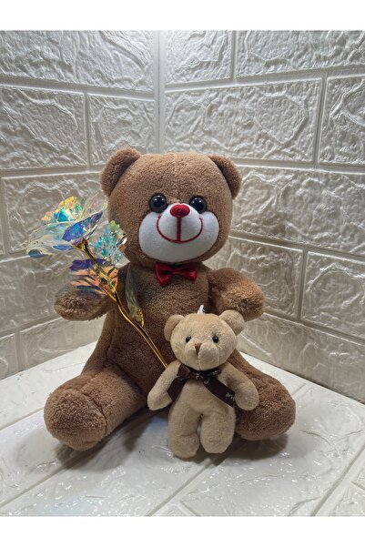 Sevgiliye Hediye Peluş Oyuncak Ayı Ve Sonsuzluk Gülü Sevgililer Günü Hediye O...