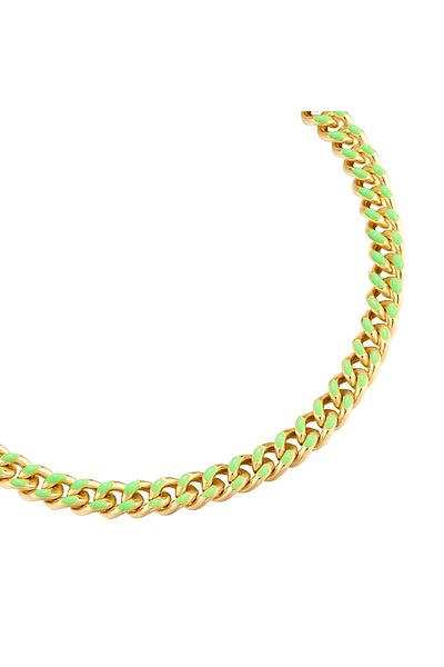 YOKOAMİİ Modeschmuckarmband Armband gelbgold Emaille grün