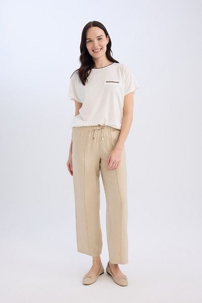 DeFacto Flexible Waisted Pocket - Straight Leg Trousers D8354Ax25Sp