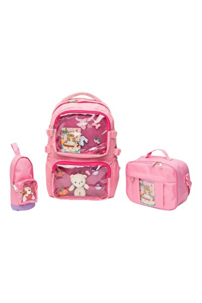 QUOVO Orthopedic Domestic School Bag with Kawaii Style Accessories Girls Boys...