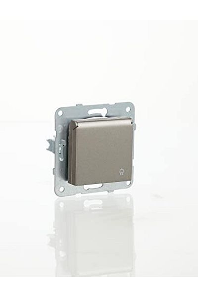 STOREMAX Novella Anthracite Covered Grounded Socket Mechanism + Button Cover Quick Connection