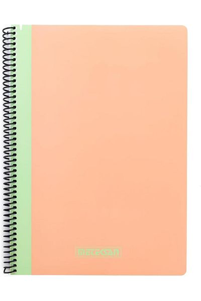 STOREMAX Jvnnastore Pruva Pastel Series, A4 100 Sheets Lined Cardboard Cover Pet Spiral Notebook, Pink Tr