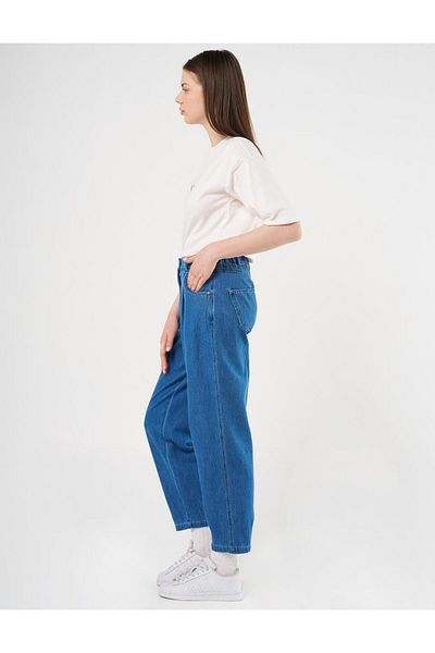 Kayra High Waist Indigo Denim Trousers