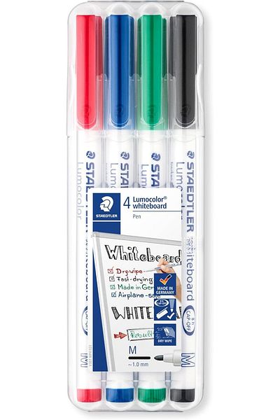 STOREMAX Ysstorex 301 Wp4 Lumocolor Whiteboard Marker 1.0 mm Set of 4 Starcolxollection 655141