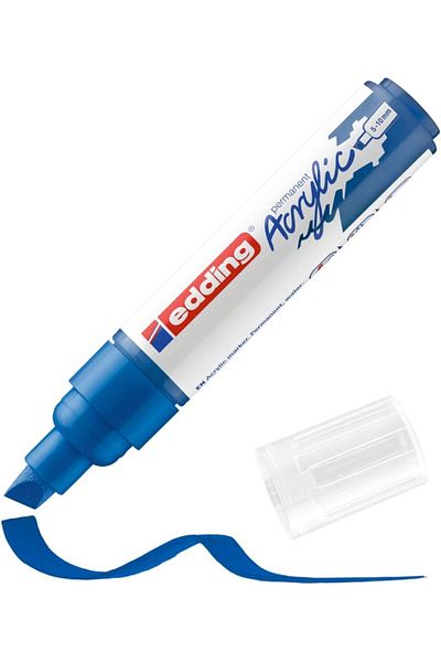 STOREMAX Efshopx 5000 Acrylic Marker Wide - Blue - 1 Waterproof Acrylic Paint Marker - Chisel Tip 5-