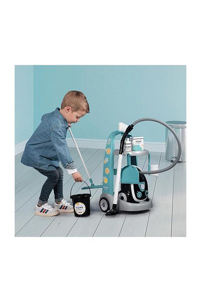 Smoby 7600330316 Cleaning Trolley and Vacuum Cleaner Play Set