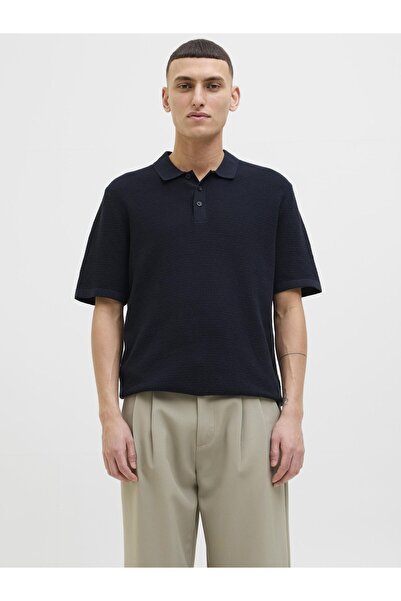 Jack & Jones تي شيرت رجالي من جاك آند جونز بياقة بولو 12268281 NAVY BLAZER