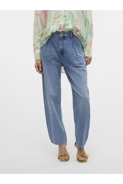 Vero Moda Straight-Fit VMETNA Jeans mit hoher Taille und Barrel-Fit