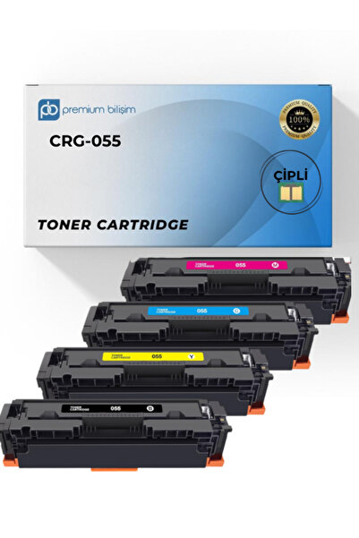 Canon Crg-055 Çipli muadil Set - MF743Cdw MF741Cdw MF745Cdw MF746Cdw LBP664Cdw