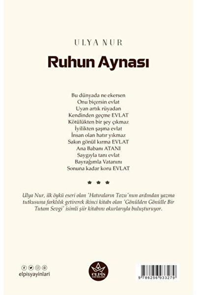 Elpis Yayınları Ruhun Aynası / Ulya Nur / Elpis Yayınları / 9786256933279