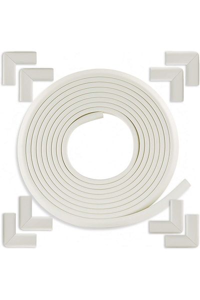 COOYA Baby Proofing Edge and Corner Guard Protector Set,5M Edges,8 Foam Corners,Pre-Taped Corner Cushions