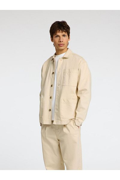Selected Homme Jeansjacke Hybrid Baumwoll