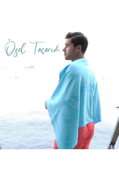ANEMOSS Πετσέτα θαλάσσης Sail Turquoise 140x70 cm