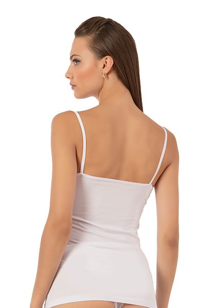 ÖZKAN underwear Özkan 26809 Women's Cotton Modal Collar Lace Detailed Thin Strap Athlete