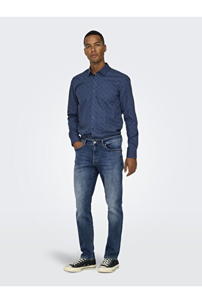 Only & Sons Slim Fit Jeans ONSWEFT Mittlere Taille Normal geschnitten Jeans