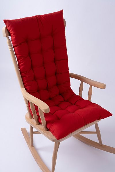 ALTINPAMUK Selen Luxury 120x50cm Red Chair - Rocking Bench Cushion (Cushion Only)