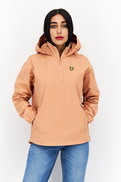 Lyle & Scott Women Long Sleeve Embroidered Logo Softshell Jacket, Dusty Peach