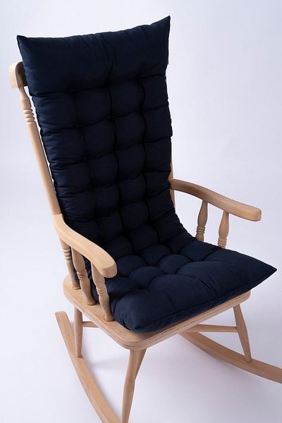 ALTINPAMUK Selen Luxury 120x50cm тъмно син стол - пейка, възглавница за люлка (само възглавница)