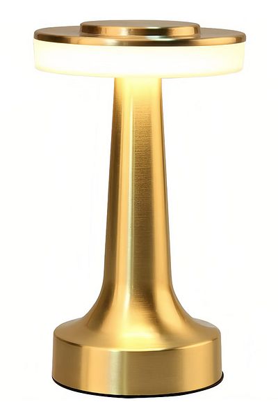 COOYA Portable Gold Decorative LED Table Lamp, Touch Sensor with 3 Brightness Levels, USB Rechargeable