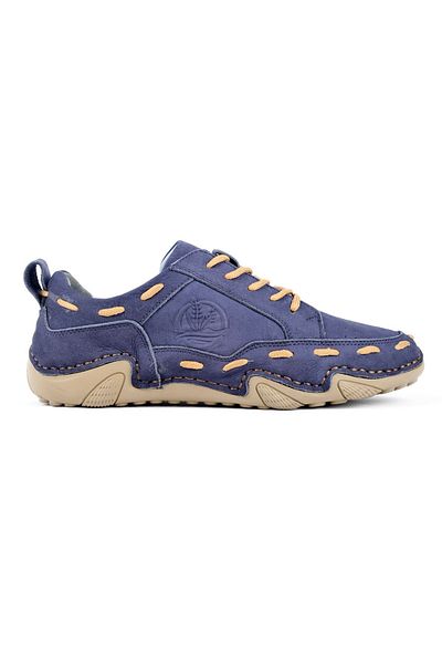 Lal Shoes & Bags Hansel Rope Detailed Genuine Leather Men's Shoes-Navy Blue