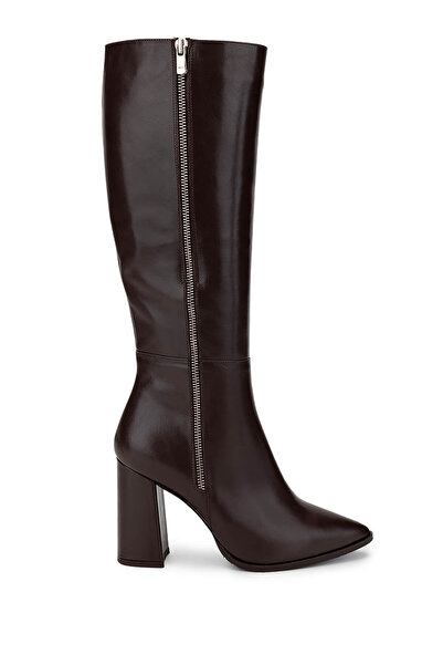 Tamer Tanca Kadın Hakiki Deri Kahverengi Klasik Çizme