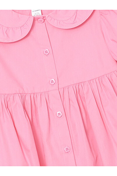 LC Waikiki LCW Kids Bebe Yaka Poplin Kız Çocuk Elbise