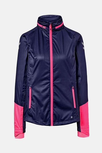 Tchibo Women Regular Fit Plain Cycling Jacket, Violet Combo