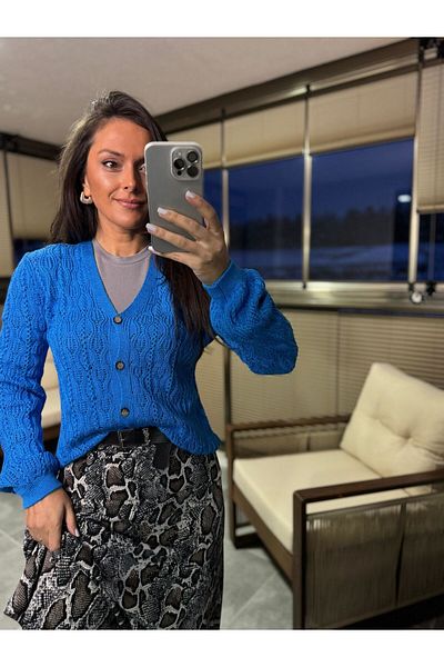 caddstore Cardigan albastru marca Orj