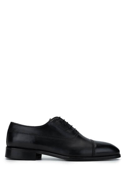 Tamer Tanca Men's Genuine Leather Black Classic Shoes
