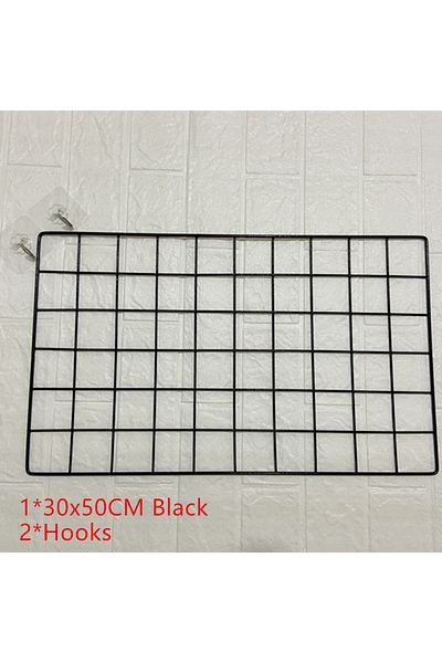Choice 1pc 30x50 Black Set 2/1pcs Ins Home Wall Decoration Iron Grid Decor Frame Hanging Rack Wall Display