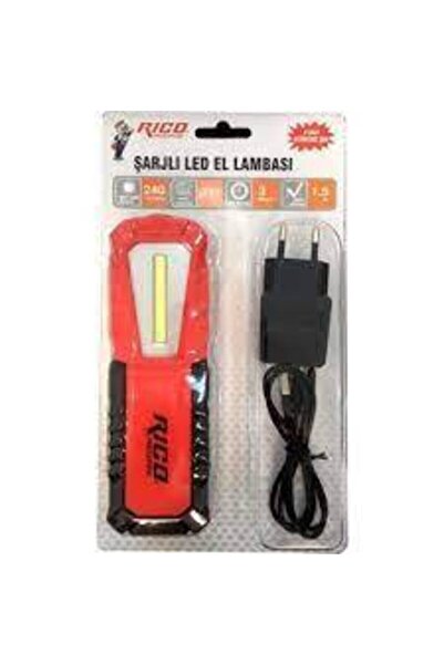 Rico Rc0027 240 Lümens Şarjlı Led El Feneri El Lambası Mıktanıslı