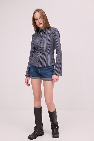 Addax Striped Buttoned Shirt - G16810-Y6
