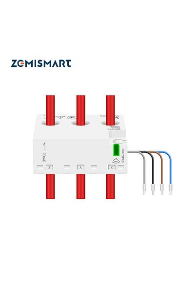 zemismart Zigbee WiFi 3 Phase Energy Meter Power Monitoring Real-time Measure Consumption 63A Wor...