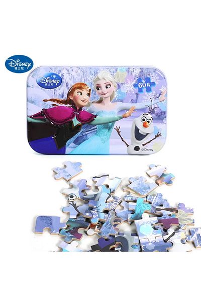 Choice A Disney Princess Frozen Spider-man Puzzle Car Snow White 60-piece Puzzle Toy Children's Wooden Puz.