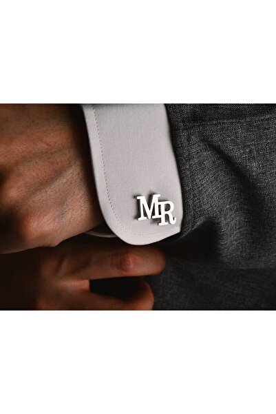 Satürn Silver Kuyumculuk 925 Ayar Gümüş 2 Harfli Kol Düğmesi Altın Kaplama Da...