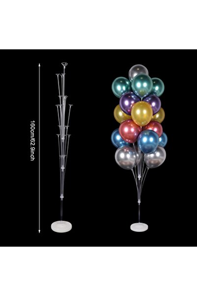 Choice كما في الصورة، حامل بالونات مزود بـ 4 مصابيح LED، عمود دعم، بالون كونف...