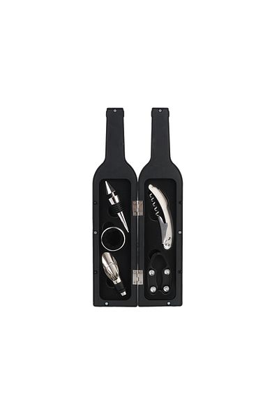 Choice 1set 5 Pieces Bottle-shaped Case With Drip Ring, Foil Cutter, Wine Pourer And Stopper Wine Opener Ac