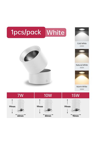 CHENBEN 15w Neutral White 4000k White Dody Led Downlight 3 Colour Change Home-appliance Decor Spotlight Indo