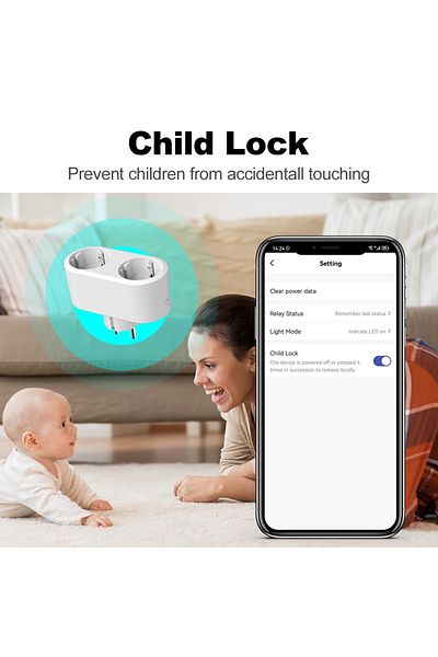 Choice Eu 2 1 Pcs Tuya Wifi Dual Outlet 16a App Smart Plug 2 In 1 Socket Eu With Energy Metering Timer Func