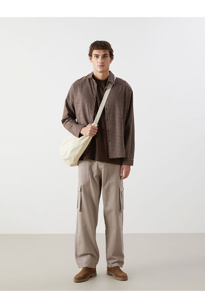 LC Waikiki Beige Comfortable Fit Gabardine Men's Cargo Pants