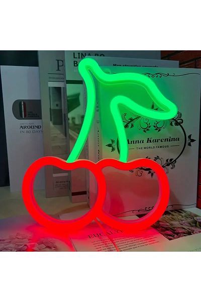 Choice Red Green Cherries Neon Lights For Kids Gifts Cherry Neon Signs For Home Wall Decorcute Fruits Led S