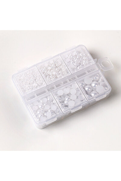 Choice 2750pcs 1 Box Half Round Pearl Beads ABS Flatback Rhinestones For DIY ...