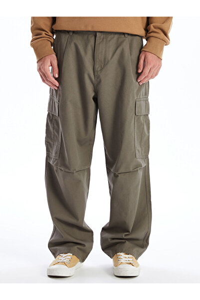 LC Waikiki Brown Comfortable Fit Gabardine Men's Cargo Pants