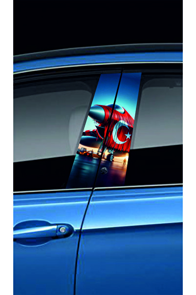 NEON Dijital Baskı Merkezi Araç Kapı Direk Kaplama Folyosu (Sağ Sol Takım) (2 Adet) - 22x52 Cm