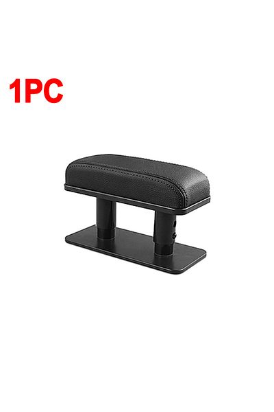 Choice 1pc Black Seametal Car Arm Rest Extender Car Door Armrest Elbow Support Adjustable Height Pu Leather
