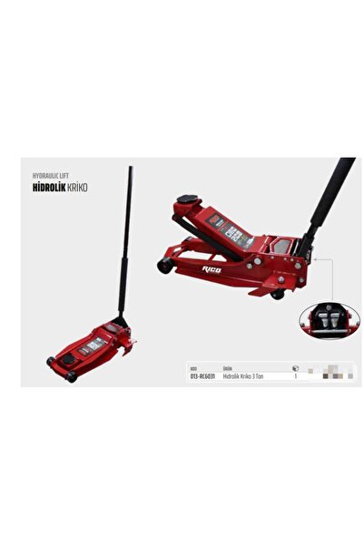 Rico Arabalı Kriko 3 Ton Düşük Şase 013-RC6031